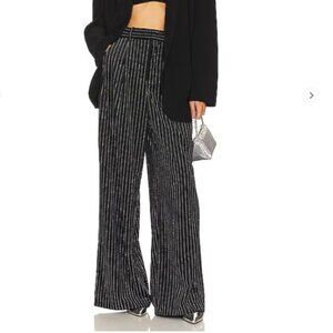 Ronny Kobo Brinkley Wide-Leg Velvet & Crystal Pants